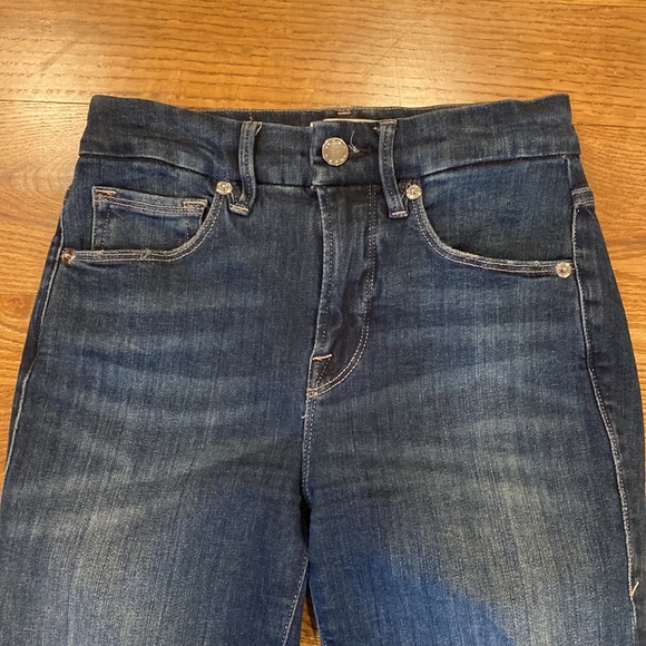 Womens Good American Good Legs crop 0/25 jeans distressed normcore - Picture 9 of 15